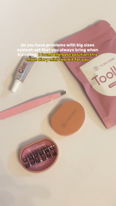 MLEN DIARY 5Pcs/Set Portable Travel Series False Eyelashes Cluster Self-Adhesive Lashes with Glue