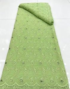 SMVP | Luxury Colorful Nigerian Water Soluble Lace Fabric with Stone High Quality African Guipure Cord Lace Fabric for Clothing Making