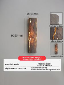 WEIXIANG | Waterproof Rustic Stump Wall Light