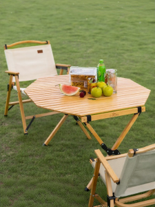 lantoban | Portable Folding Chinese Retro Octagonal Table