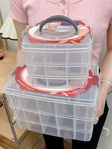 Large Capacity Transparent Grid Jewelry Storage Box for Earrings Necklaces Rings Small Accessories Organizer Box
