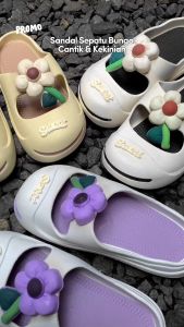 OKAIDO Sandal Mules Clog Selop Wanita Cewek Perempuan Model Bunga Korea Style Kekinian Terbaru