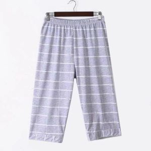 Loose Fit Cotton Sleepwear Mens High Waist Knee-Length Shorts Home Leisure Comfortable Breathable Summer Large Size Pants