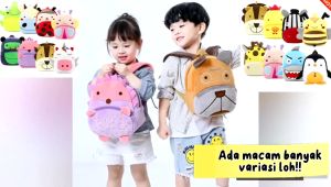 Tas Ransel Sekolah Anak Cewe Cowo TK SD Karakter Hewan Backpack Bulu Anak Perempuan Mini Motif Cartoon Cute Import