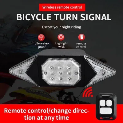 USB Smart Bike Taillight Remote Control Rear Bicycle Light LED Bicycle Indicator MTB Road Cycling Turning Signal