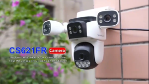 Vstarcam CS621FR ใหม่ (4เลนส์) 2.0MP กล้องวงจรปิดไร้สาย กล้องนอกบ้าน Outdoor ภาพสี มีAI+ คนตรวจจับสัญญาณเตือน