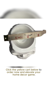 SMALL SKULL CONCRETE CEMENT CANDLE HOLDER