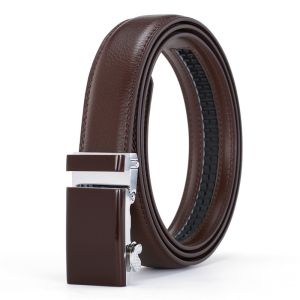 ความกว้างของเข็มขัด 3.0cmชายเข็มขัดเข็มขัดอัตโนมัติ 100% ของแท้วัวหนังธุรกิจเข็มขัด