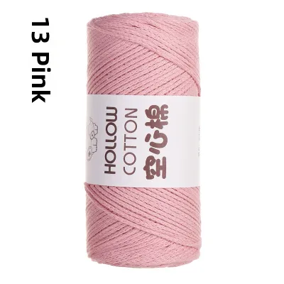 Hollow Core Medium Coarse Cotton Hemp Yarn 2mm