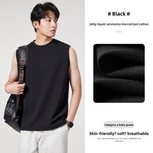 MiiOW | MiiOW Mens Fitness Tank Top Summer Sleeveless Liquid Ammonia Cool Sensation Sportswear Youth Popular Standard Fit Round Neck