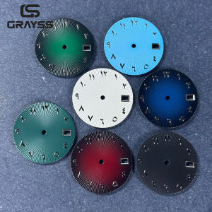 fit SKX nologo 28.5mm Arabic Numerals Black Blue Green Sunburst Watch Dial fit NH35 NH36 NH38 Automatic Men Watches Part