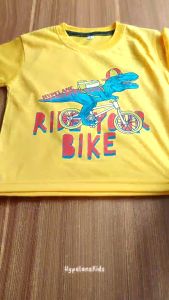 Baju Kaos Distro Anak Laki Laki Karakter Sepeda Dinosaurus Keren Import Usia 1 - 10 Tahun - Hypelane