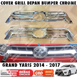 Grill Bumper Depan Grand All New Yaris 2014 2017 Cover Chrome
