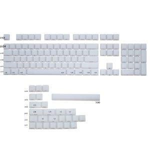แป้นพิมพ์ kermeates ไหมคีย์บอร์ดโปร่งใสหน้าจอไหม OEM โปรไฟล์130คีย์สำหรับคีย์บอร์ดเชิงกล Cherry MX คีย์พื้นที่7U