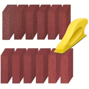1-121Pcs Hand Grinder Kit: 3.5 "x1" Mini Detail Grinding Block for Wood and Metal Projects Adhesive Back Sandpaper