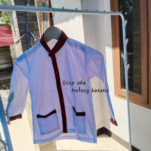 kemeja panjang plat hijau hitam merah sd/mi