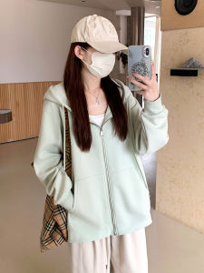 SUHUIQIAN | Purple Hooded Jacket Women Loose Zipper Cardigan