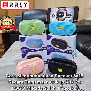 ERRLY W15 Speaker Bluetooth Portable Speker Wireless TWS 2 IN 1 Power Bass + Stand Phone