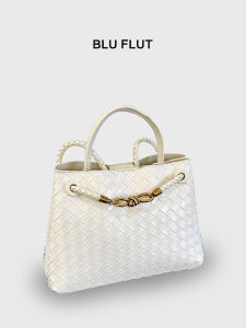 Blu Flut 2025 New Casual Style Large Capacity Womens Tote Bag Basket Weaving Single Shoulder Crossbody Handbag