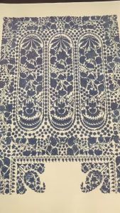 Boho Canvas Wall Art Navy Blue Ethnic Pattern Print Decorative Abstract Painting