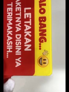 Paket Letakan Disini - SIgn Board Akrilik tempel / Sign Akrilik Cafe / tulisan  tempat paket