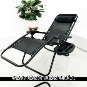 Ghế Thư Giãn Cao Cấp Gấp Gọn Tiện Lợi Ghế Xếp Thư Giãn Đệm Ngồi Êm Ái Khung Thép Chắc Chắn Có Thể Ngả Lưng Tới 170 Độ