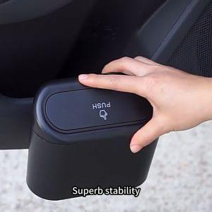 Universal Car Trash Can | Flip Lid | Push Dustbin | Car Organizer