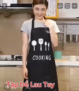 Tạp Dề Có Khăn Lau Tay Tạp Dề Chống Thấm Loại Dày Dặn