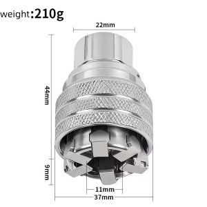 ZUOMU | 3/8 Inch 10-19mm Adjustable Hex Universal Socket Torque Ratchet Wrench Head Mechanic Tools Socket Adapter