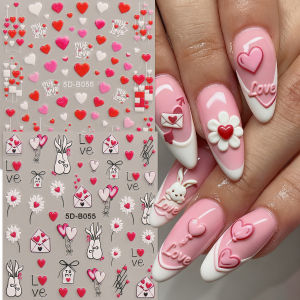 2 Chiếc Dây Chuyền Trái Tim Dập Nổi Lấp Lánh Móng Tay Nghệ Thuật Dán Ngày Lễ Tình Nhân DIY Dễ Dàng Áp Dụng Trang Trí Móng Tay Quà Cưới