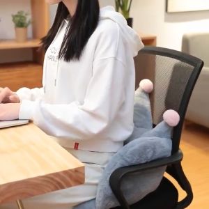 เบาะรองนั่ง หมอนรองนั่ง เบาะนั่งน่ารัก ลาย มงกุฎ สี เทา  เขียว ขนาด55*40*40 คุณภาพดี