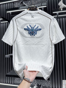 FGD | Luxury Mens Embroidered Lace Stitched Short Sleeve T-Shirt