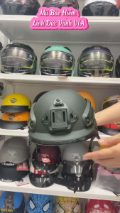 Mũ Bảo Hiểm Lính Đức Vành VIA/Bảo Hành 12 Tháng (Màu Xanh )