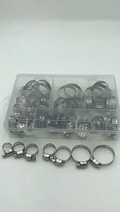 60pcs Stainless Steel Hose Clamps Adjustable 1/4 - 1-1/2 (6-38mm) Worm Gear Metal Fuel Line Clamps For Pipe Hose Clamp Assortment Set