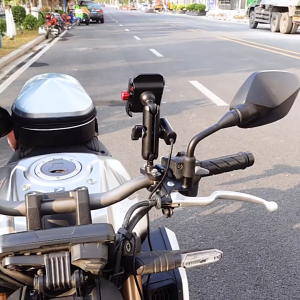 Motowolf MDL2821B Dudukan Handphone Stang Spion Charger Sepeda Motor Motorcycle Handlebar Mirror
