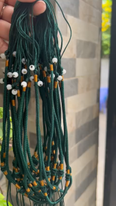 Sợi Dây Đeo cổ mới Xanh Rêu Đậm Đẹp Kiểu dạng rút size 3mm x dài trồng cổ Anh Chị tự chỉnh theo ý 23cm - 30cm Phối với mặt Phật mặt dây chuyền nam nữ đeo được hết rẻ đẹp có 49k/1 sợi ạ