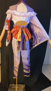 Raiden Shogun Cosplay Costume Wig Game Impact Baal Shougun Cosplay Full Set Carnival Costumes Genshin Impact Beelzebul Raiden