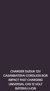 JLD Charger Casan Battery Batre 12.6V Model 1165 Fast Charger Casan Baterai Impact Wrench