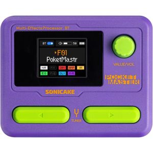 Original SONICAKE Pocket Master Multi Effects Guitar Pedal with 9 Effects Modules 100 Drum Rhythms and Looper 100 Presets 20 Amp/Cab