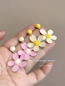 ต่างหูดอกกุหลาบสไตล์เกาหลี แฟชั่นฤดูใบไม้ผลิ เครื่องประดับสำหรับผู้หญิง เครื่องประดับแบบอเนกประสงค์ ดีไซน์เก๋ไก๋และเรียบง่าย