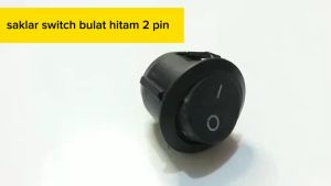 Rocker Switch Saklar Bulat Hitam On Off 2 pin