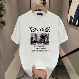 American Retro Style Mens Cotton T-Shirt Short Sleeve Loose Fit Casual Summer Breathable Print Geometric Pattern round Neck