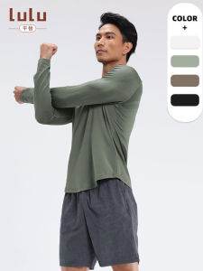 Lulu Mens Sport Tight Clothes Long Sleeve Running Training Sweatshirt High Elastic Quick Dry Fitness Basketball Outfit