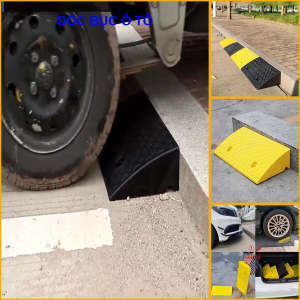 Dốc bục cao 18cm- MÀU ĐEN Dốc bục dắt xe máy cầu dắt xe máy bậc cho xe lên xuống bục ô tô cầu cho ô tô lên xuống