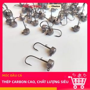 Bộ Móc Câu Jig MrLurion 10 Cái Trọng Lượng 1.5g-6g Móc Có Ngạnh Dùng Cho Mồi Mềm Mồi Câu Kiểu Ned Rig Móc Jig Câu Cá Bass.