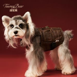 Autumn Winter Dog Clothes Pet Vest Coat Schnauzer Yorkie Maltese Teddy Bichon Pomeranian Shiba Inu Back Strap Vest