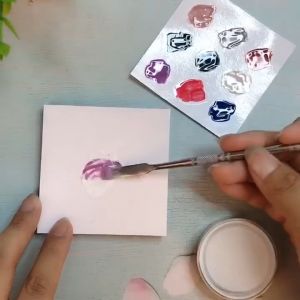 50pcs Kertas Tona Disposable Tinting Glue Paper Tearable Waterpoof UV Gel Painting Tool Nail Polish Color Mixing Tray 调色纸