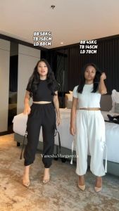 [VM] - Atasan Crop Knit Polos 9013# Louisecollectionn
