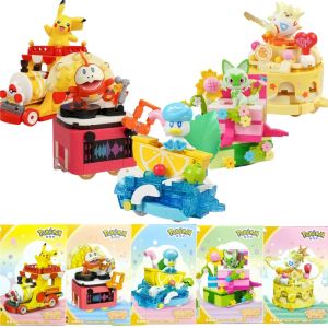 Original Keeppley Pokemon Building Block ประกอบของเล่น Pikachu Fuecoco Togepi Sprigatito Quaxly Action รูปตุ๊กตาตุ๊กตาของเล่นเด็ก