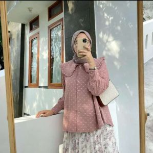 Abdi Grosir Kemeja Crinkle Viral Blouse Bahan Crinkle